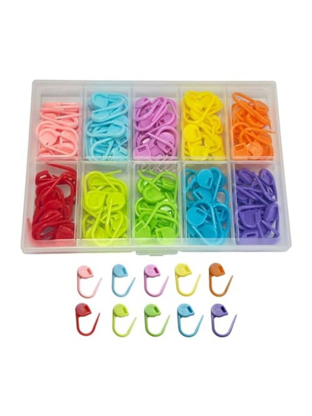 150 Piece Locking Stitch Markers Knitting Crochet Supplies Multicolor Craft Kit